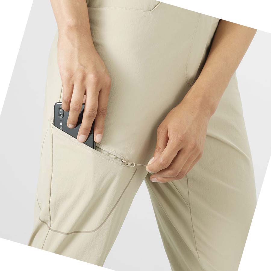 Pantalones Salomon WAYFARER Mujer Beige | MX 2388XYU